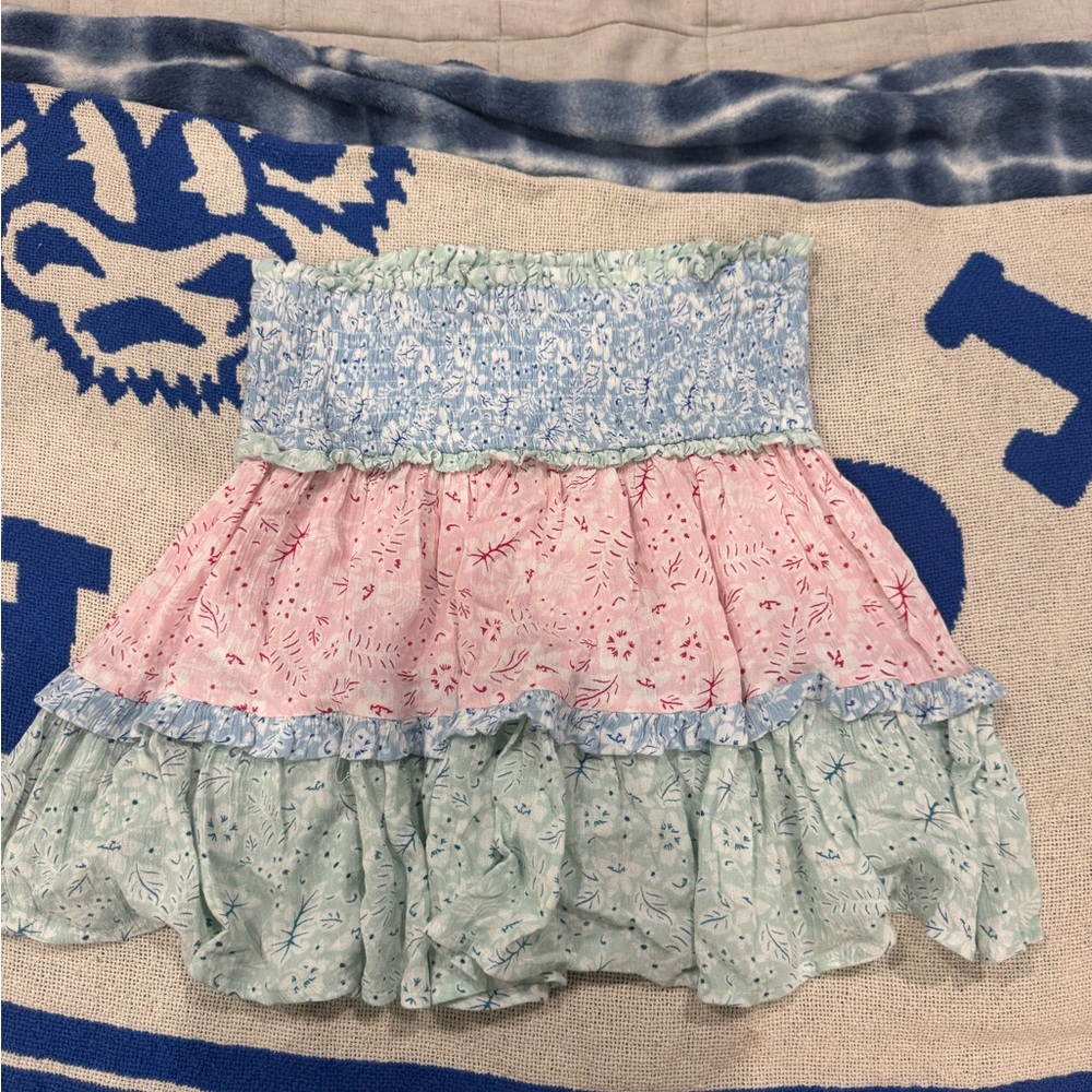 NWT Ocean Drive Pink and Blue Mini Skirt